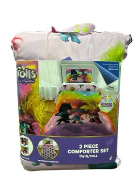 Trolls Band Together 2-Piece Reversible Comforter Set Twin/Full Size